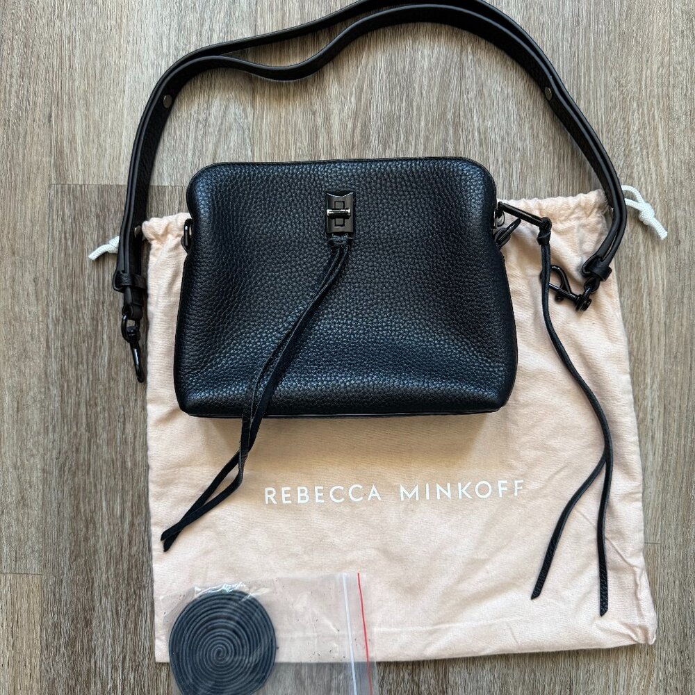 Rebecca Minkoff Black Leather Fringe Purse